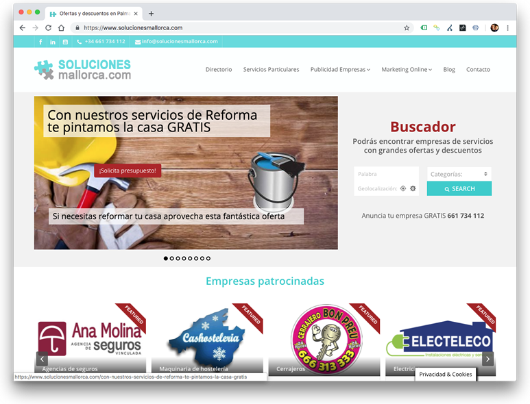Portal de servicios y descuentos en palma de mallorca